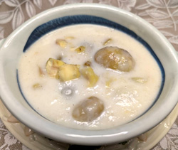 栗とレンコンの白い秋スープ