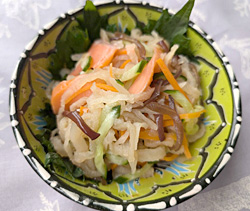 切干大根のサーモンマリネ