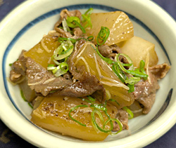 大根と牛肉の香味みそ煮